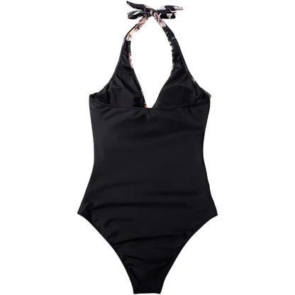 Tummy Control Swimsuit Cross Front Striped One Piece