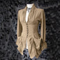 Gothic Shirt Medieval Stand Collar Ruffles Shirts
