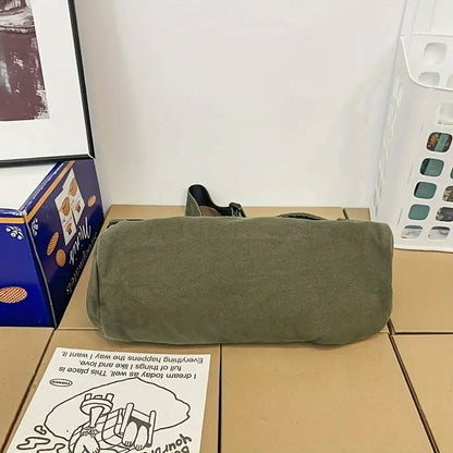 Messenger Bag, Vintage Canvas Teenager Shoulder Tote