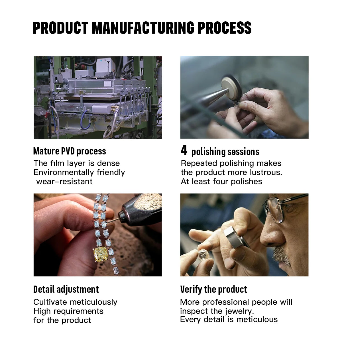 world Classic Trendy 18K Gold Color Plated Elliptical White Zircon Bracelets Waterproof Stainless-Steel Jewelry