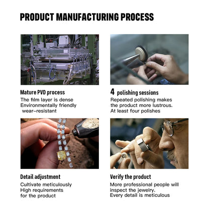 world Classic Trendy 18K Gold Color Plated Elliptical White Zircon Bracelets Waterproof Stainless-Steel Jewelry