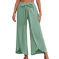 Womens Linen Wide Leg Flowy Bootcut Pants