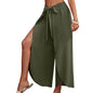 Womens Linen Wide Leg Flowy Bootcut Pants