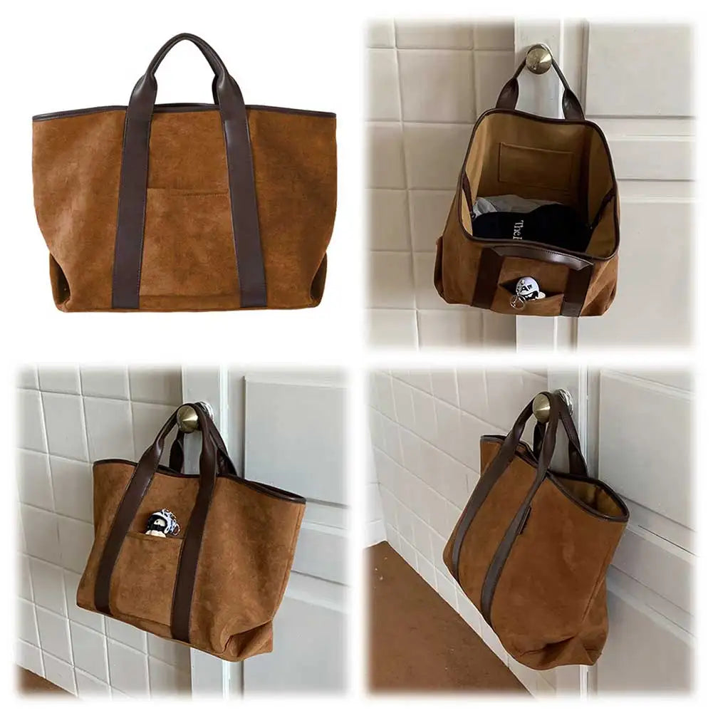 Tote Bag for Women Large Capacity Satchel, Suede