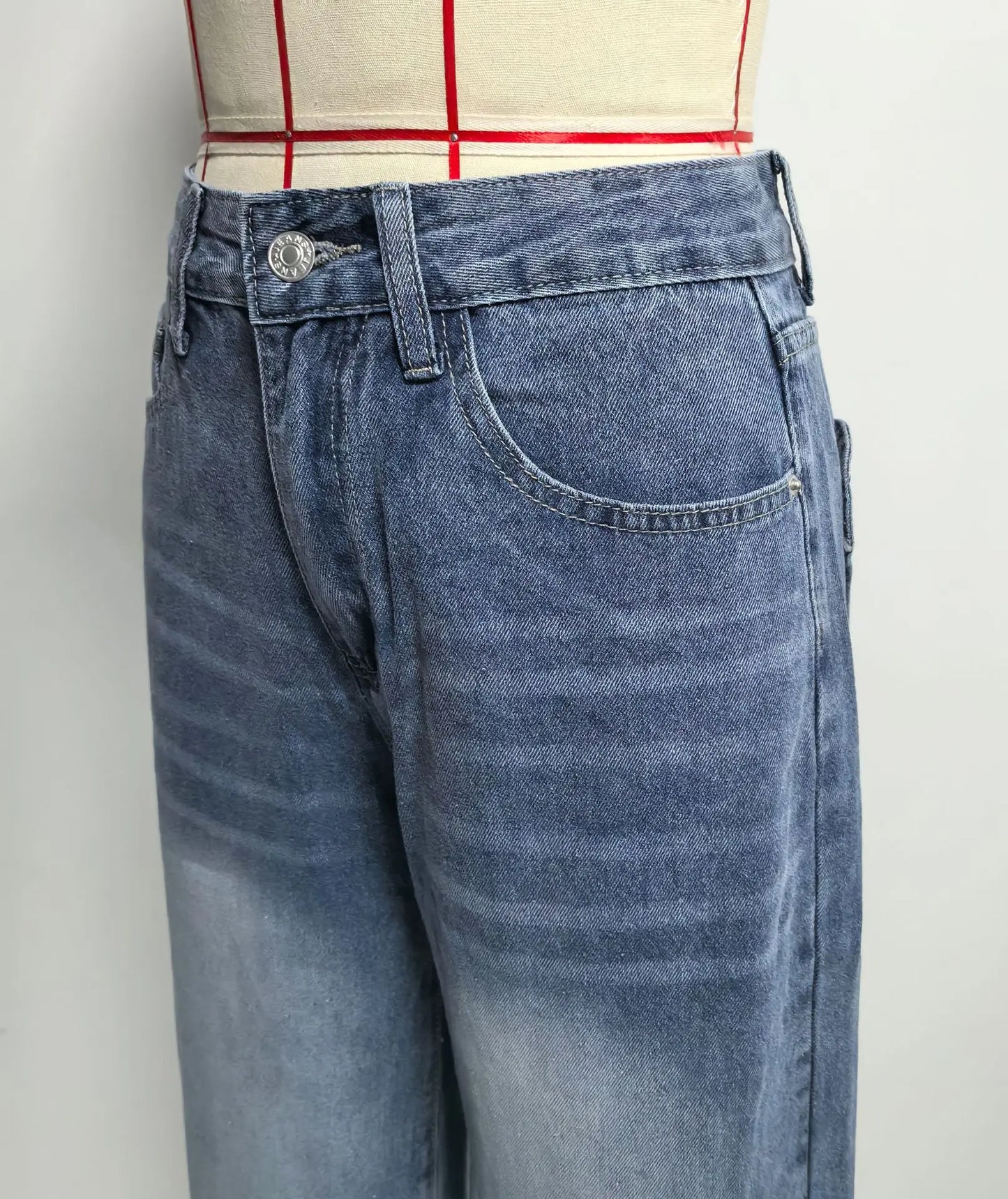 Heart Back Pocket Wide-Leg Jeans