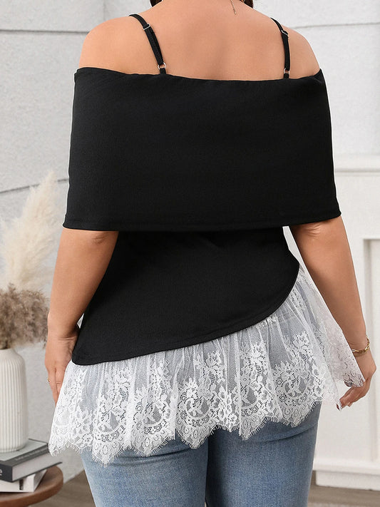 Women Plus Size T-Shirt V-Neck Short Sleeve Blouse Loose Fit Casual Top