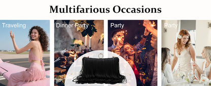 Evening Bag for Women Long Tassel Design Clutch Purses For Wedding Cocktail Prom