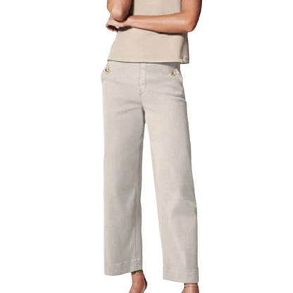 Summer Autumn Cotton Women's Pants Drawstring Elastic Waist Casual
