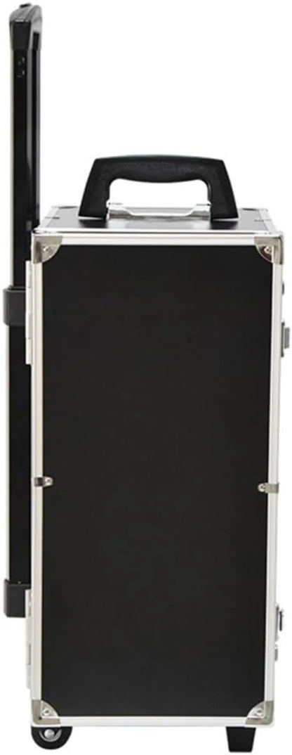 Rolling Jewelry Trolley Case with Drawers Sturdy for Travel and Vendor Showes