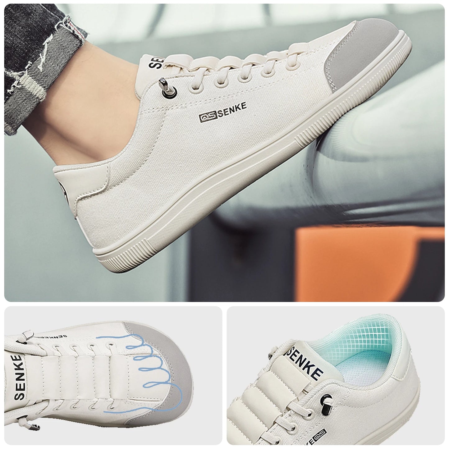 Womens Wide Toe Box Shoes Casual Comfortable Barefoot Slip On Loafers Zero Drop Leather Canvas