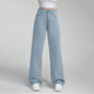 Ladies' High Waisted Straight Leg Pants Loose Casual