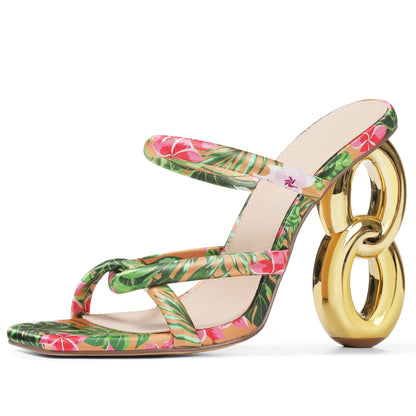 GIGIFOX New Style Women Summer Sandals High Heel Slippers Fashion Shoes Breathable Footwear