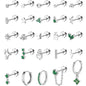 25 Pcs Surgical Steel Earrings for Sensitive Ears for Women Flat Back Studs