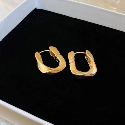 Needle-Shaped Smooth Geometric Earrings, Casual, Simple,