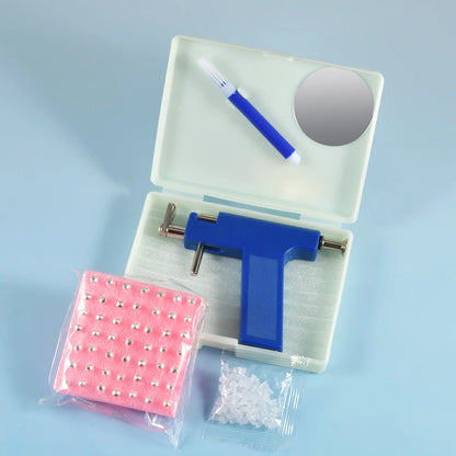 Professional Ear Piercing Gun Tool Set 98pc Ear Studs Steel Ear Nose Navel Body Piercing Gun Unit Tool Kit