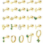 25 Pcs Surgical Steel Earrings for Sensitive Ears for Women Flat Back Studs