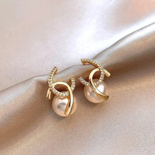 S925 Silver Pearl Stud Earrings for Women