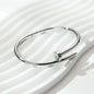 Stainless Streel Gold Silver Solid Metalic Bangle Cuff