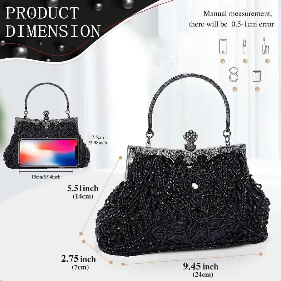 Vintage Beaded Clutch Evening Bags