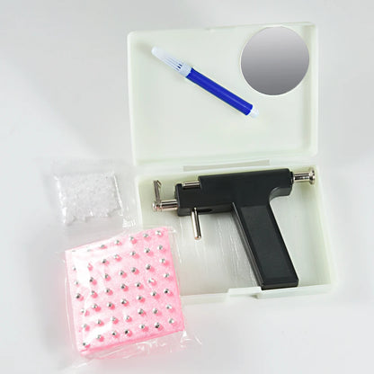 Professional Ear Piercing Gun Tool Set 98pc Ear Studs Steel Ear Nose Navel Body Piercing Gun Unit Tool Kit