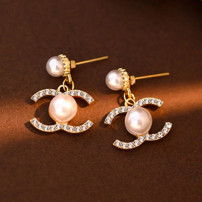 Elegant Charm Dangle Earrings – 1 Pair Vintage Faux Pearl