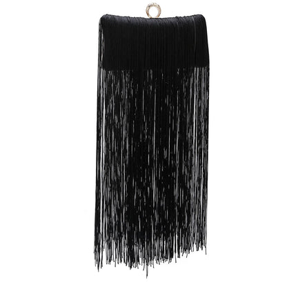 Evening Bag for Women Long Tassel Design Clutch Purses For Wedding Cocktail Prom