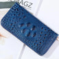 Fashion Women Crocodile Leather Wallet Large Capacity Credit Cards Holder Organizer Phone Clutch
