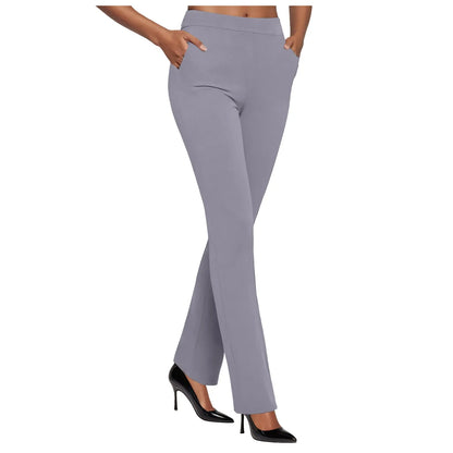 Women Business Casual Work Pants High Waist Stretch with Pockets