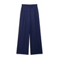 Willshela Women Fashion Solid Front Zipper Straight Pants High Waist Full Length