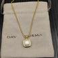 2025 New High-Quality Square Diamond Necklace and Earrings Set