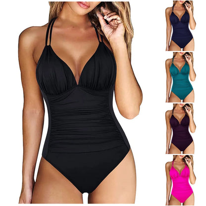 One-Piece Large Size Swimwear 4XL Push Up Women Plus Size Swimsuit