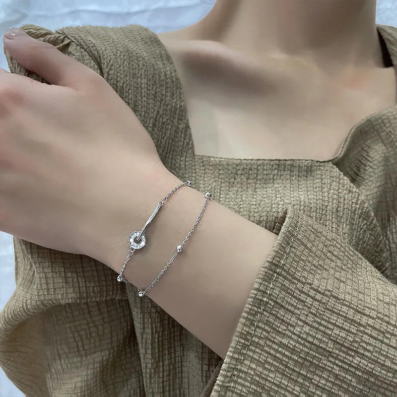 VENTFILLE 925 Sterling Silver Line Extremely fine Bracelet