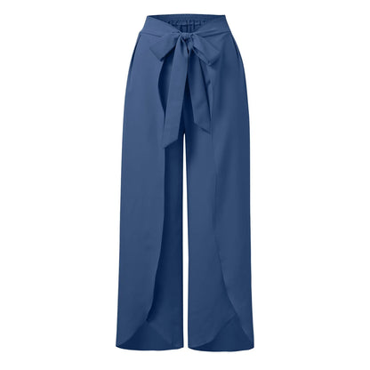 Womens Linen Wide Leg Flowy Bootcut Pants