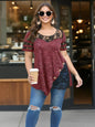 Women’s Plus Size Lace Patchwork Tunic Top