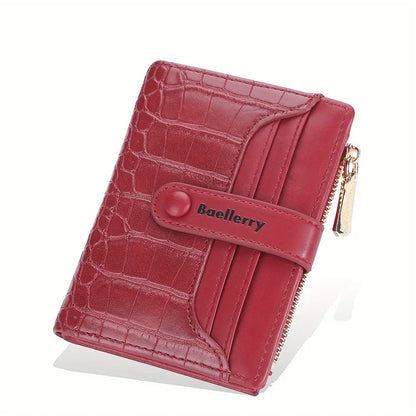 Baellerry Brand Wallet New Women's Short Wallet Buckle Sanded Leather Coin Purse