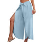 Womens Linen Wide Leg Flowy Bootcut Pants