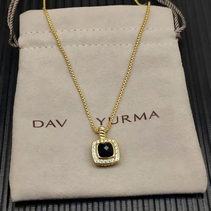 2025 New High-Quality Square Diamond Necklace and Earrings Set