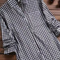 2025 New Gingham Turn-Down Collar Long Sleeve Shirt