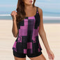 Womens' Bathing Suit Print Sling Swim Tank Top Shorts