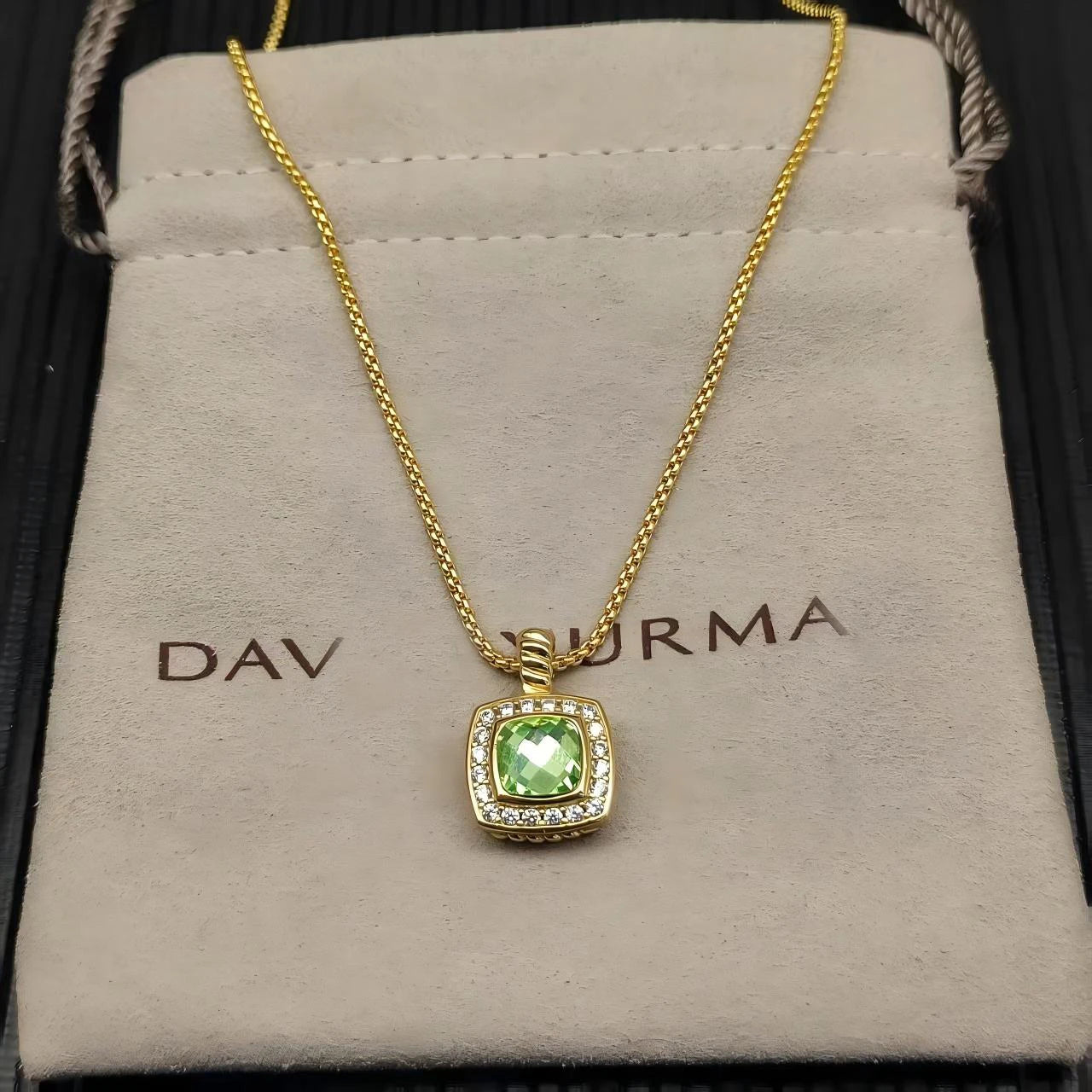 2025 New High-Quality Square Diamond Necklace and Earrings Set
