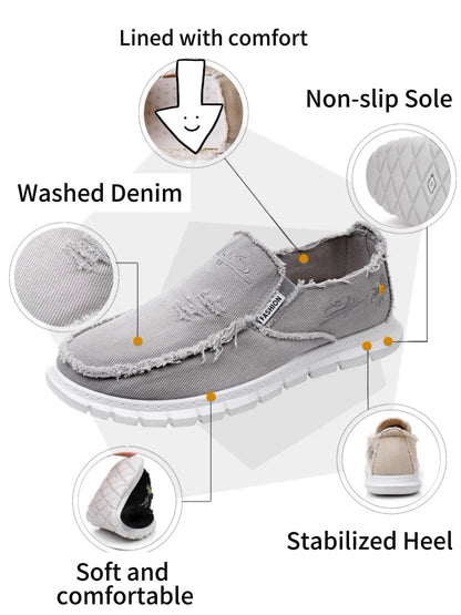 Daisy embroidery denim, casual sneaker.