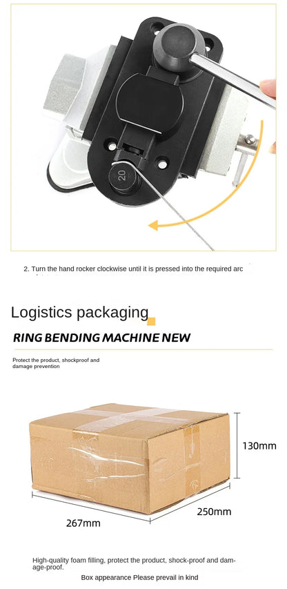 Metal Ring Bender Machine Jewelry Making Tool for Gold Silver Copper Round Forming Rolling Press DIY Craft Kit