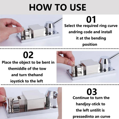 Ring Bending Machine Kit for Earring Finger Ring Jewelry Making Wooden Metal Bender III