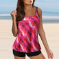 Womens' Bathing Suit Print Sling Swim Tank Top Shorts