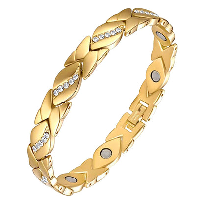 Leaves Magnetic Bracelet with 3500 Gauss Magnetic Therapy Bracelet Pure Copper for Women Men Jewelry Gift