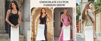 Evening Bag for Women Long Tassel Design Clutch Purses For Wedding Cocktail Prom