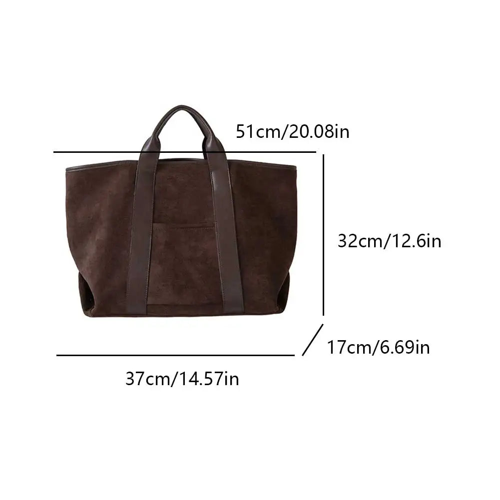 Tote Bag for Women Large Capacity Satchel, Suede