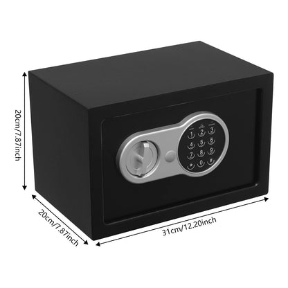 Safe Deposit Box Anti-theft Digital Lock Safe Cash Box Jewelry Case with Keys For Bedrooms Offices
