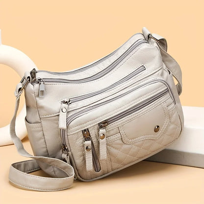 Large Capacity Nylon Shoulder Bag Adjustable Strap Anti-theft Zipper