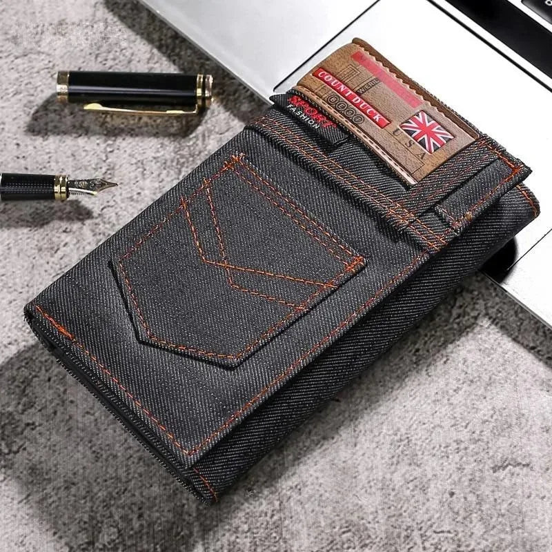 Wallet Coin Bag Long Style Purse Denim